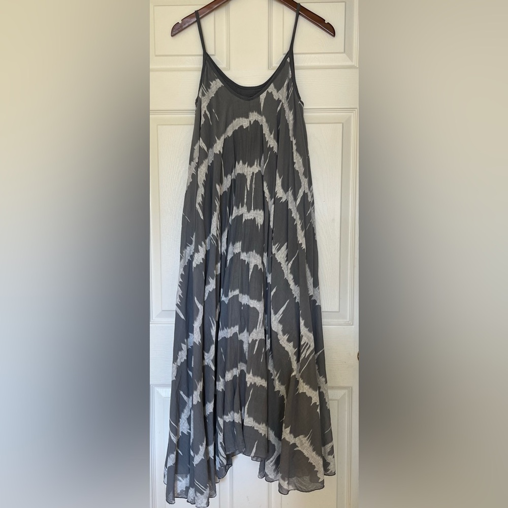 Preowned - Tempo Paris Tie Dye Maxi Dress  -loose fit -Grey/White- Sz S/M